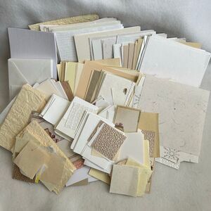3/$15 Scrapbook Junk Journal Paper Assorted Sizes Textures Neutrals White Cream